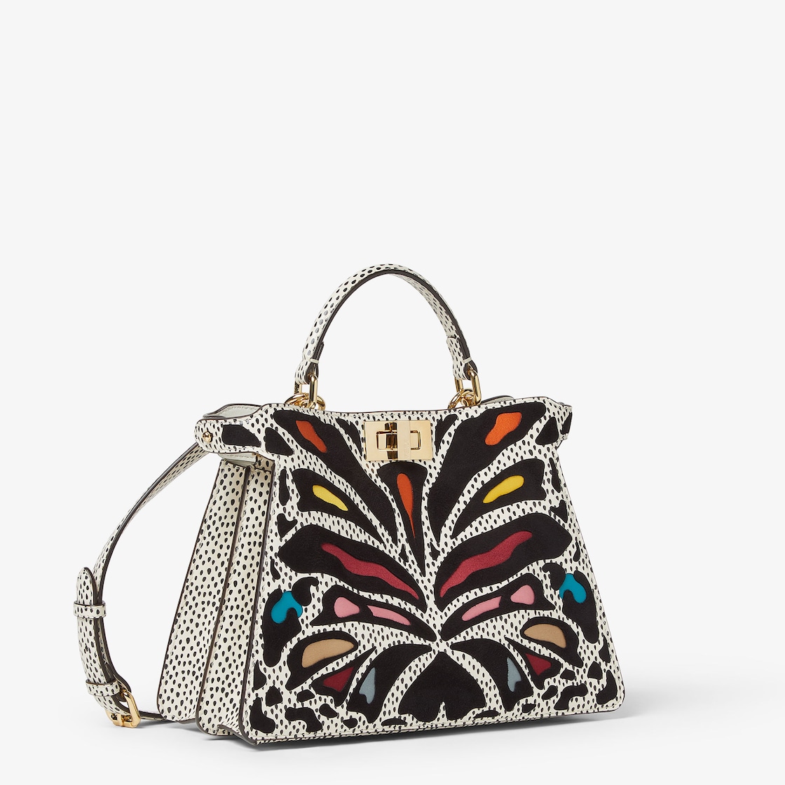 FENDI Peekaboo ISeeU Small Printed leather bag with Night Butterfly inlay - Image 4